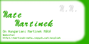 mate martinek business card